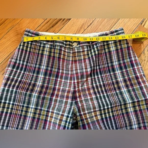 POLO RALPH LAUREN Madras Multicolor Plaid Shorts Men's Size 36 100% Cotton Golf - Picture 13 of 14